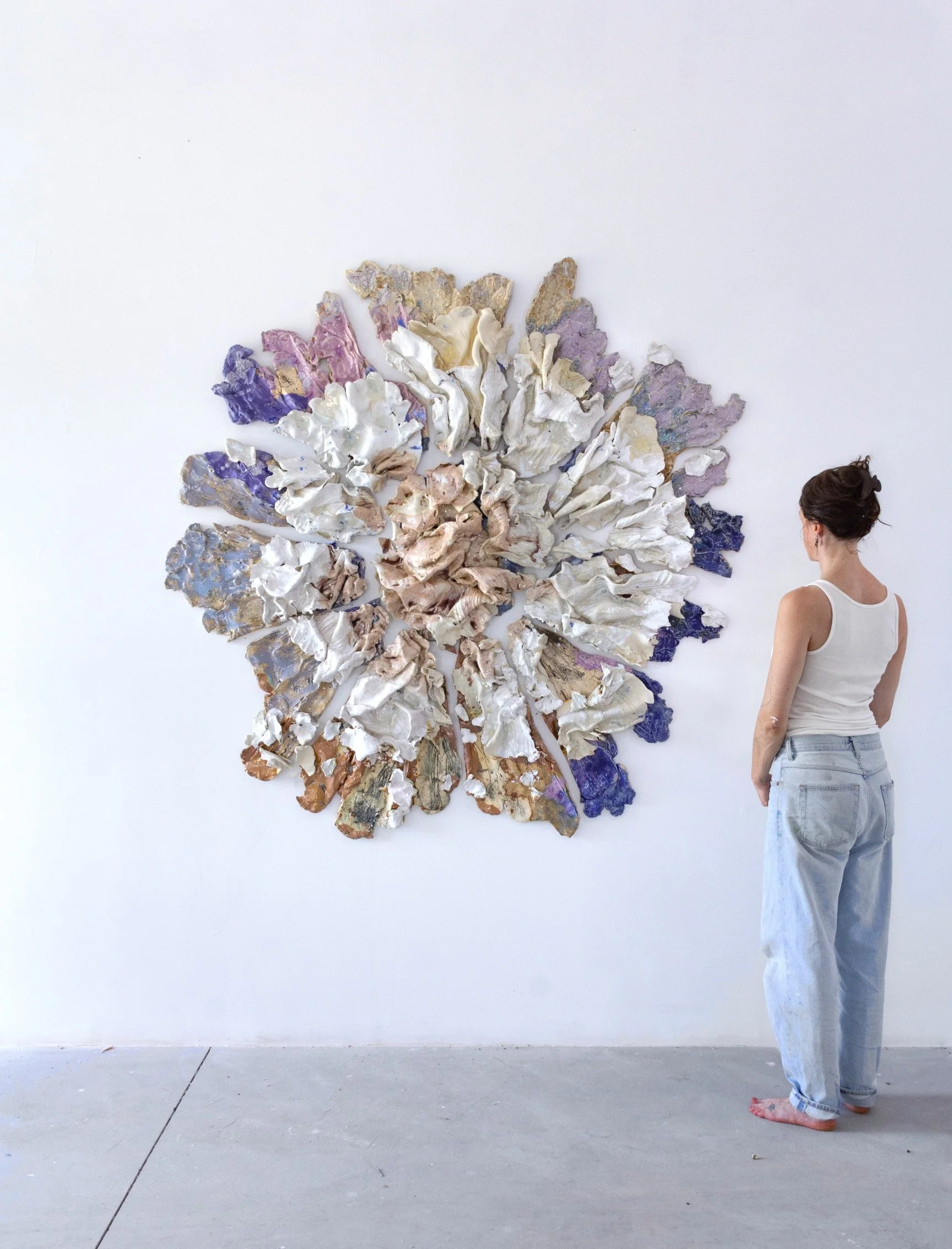 Brie Ruais
Shrouding Her With Me, 130lbs + 130lbs,
70"H x 69"W x 4"D