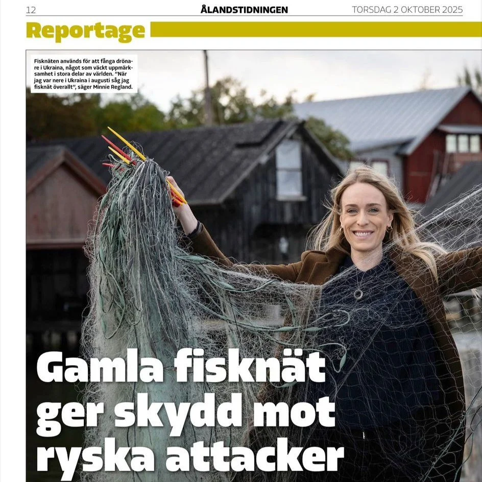 Åland pop-up filial 🫶
OperationChanges volontär Minnie fick feeling och startade en insamling här på Åland via Facebook – fokus på fiskenät, brandsläckare och spadar till Ukraina. På bara n&ari