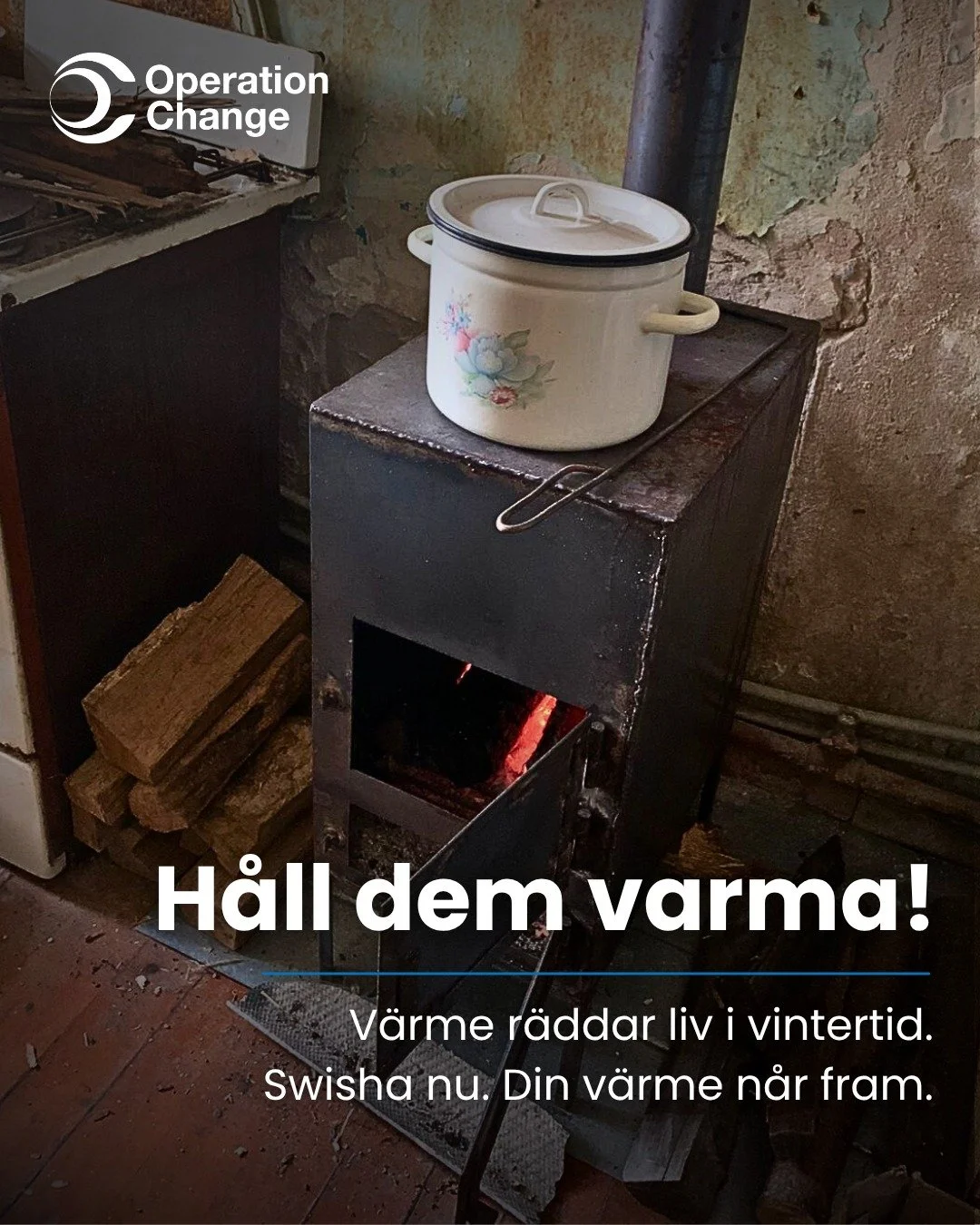 Vintern &auml;r p&aring; v&auml;g och i kritiska delar av Ukraina &auml;r el- och v&auml;rmesystemen f&ouml;rst&ouml;rda.  Enkla spisar, likt den p&aring; bilden, &auml;r en k&auml;lla till mat och v&auml;rme. Dessa st&aring;r p&aring; m&aring;nga &o