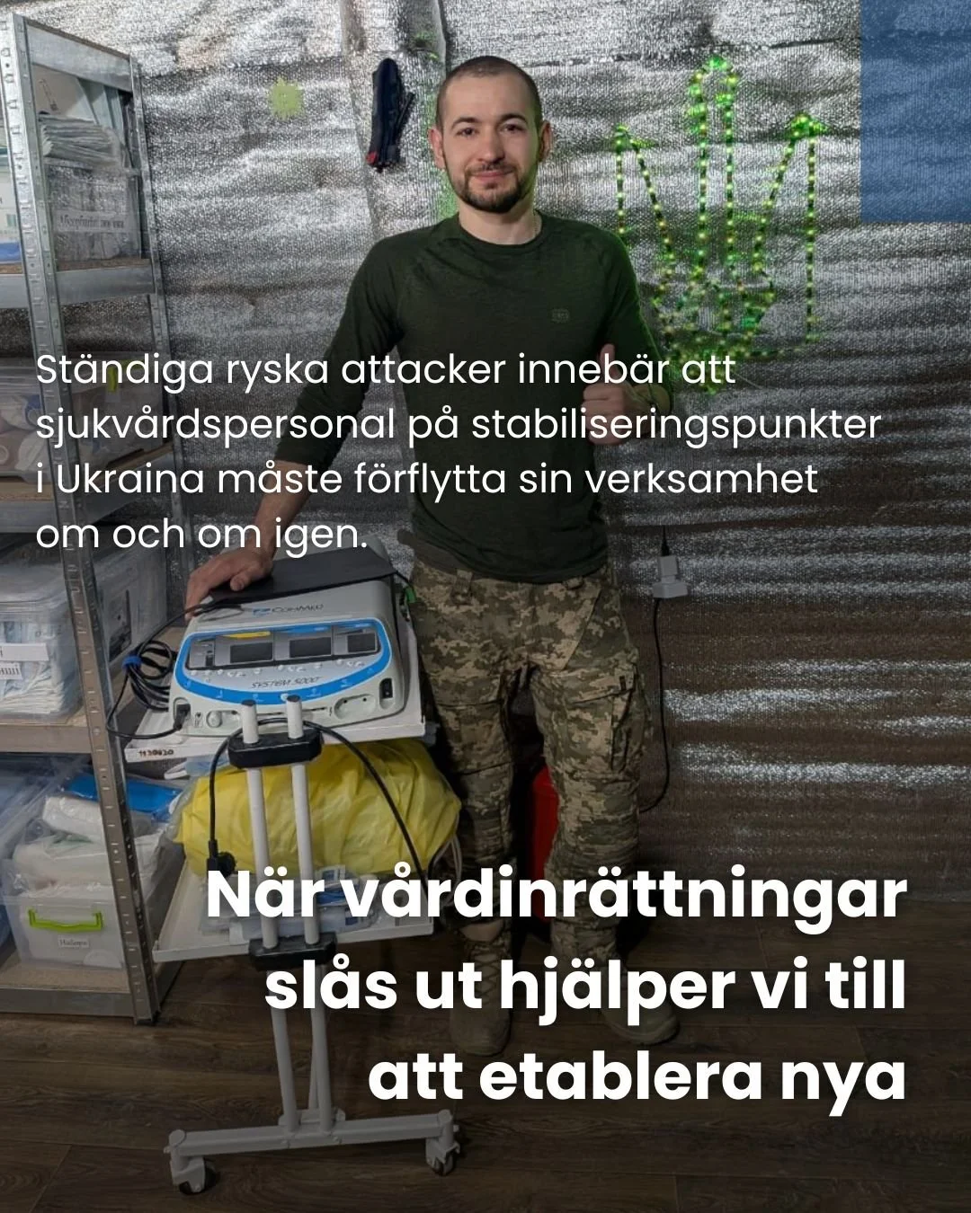 N&auml;r v&aring;rdinr&auml;ttningar sl&aring;s ut av kriget tvingas sjukv&aring;rdspersonal i Ukraina att g&aring;ng p&aring; g&aring;ng flytta och bygga upp sin verksamhet p&aring; nytt.

Det handlar inte bara om att byta plats &ndash; det handlar 