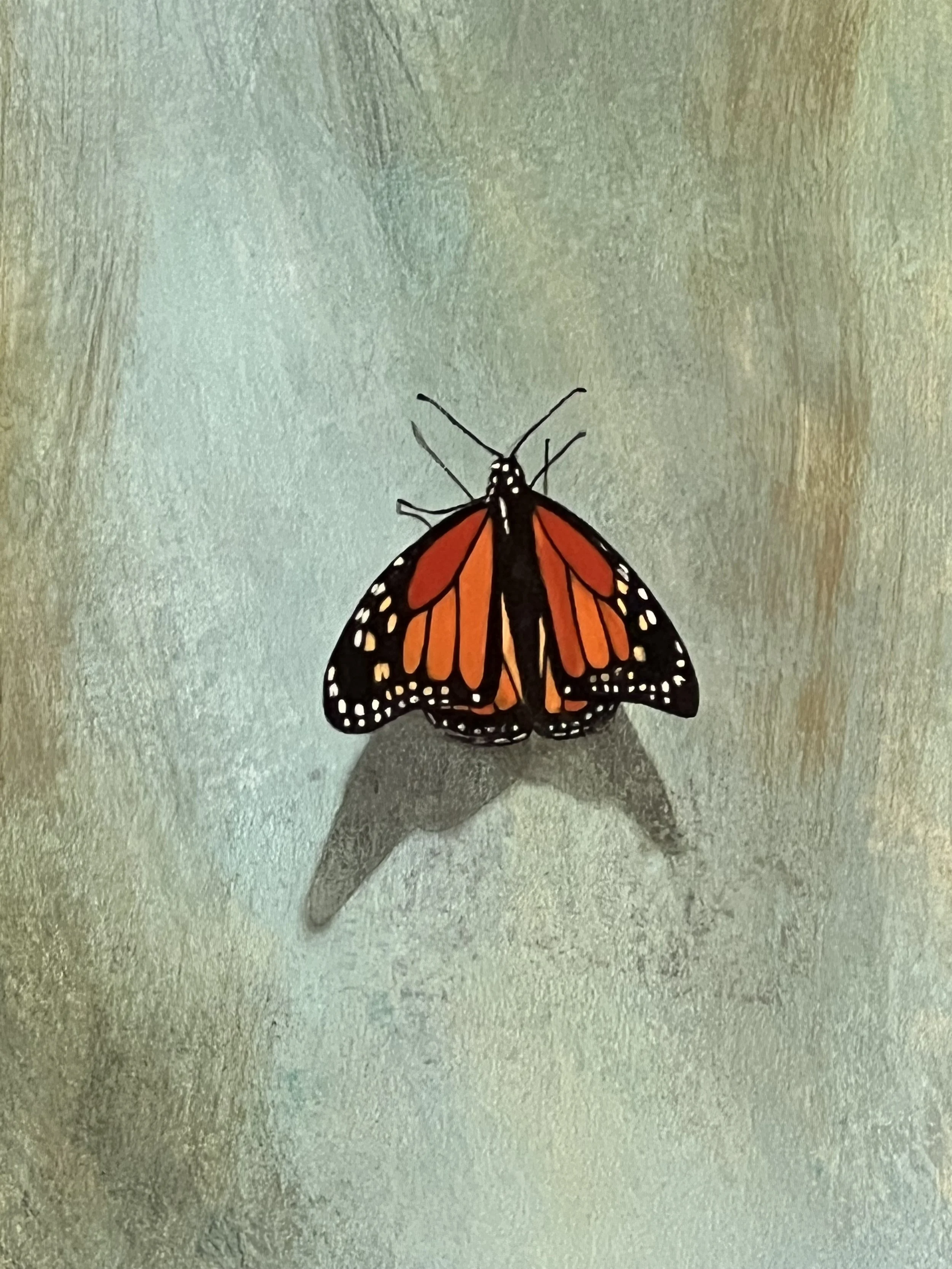 "Monarchs on Blue Rust" (detail)