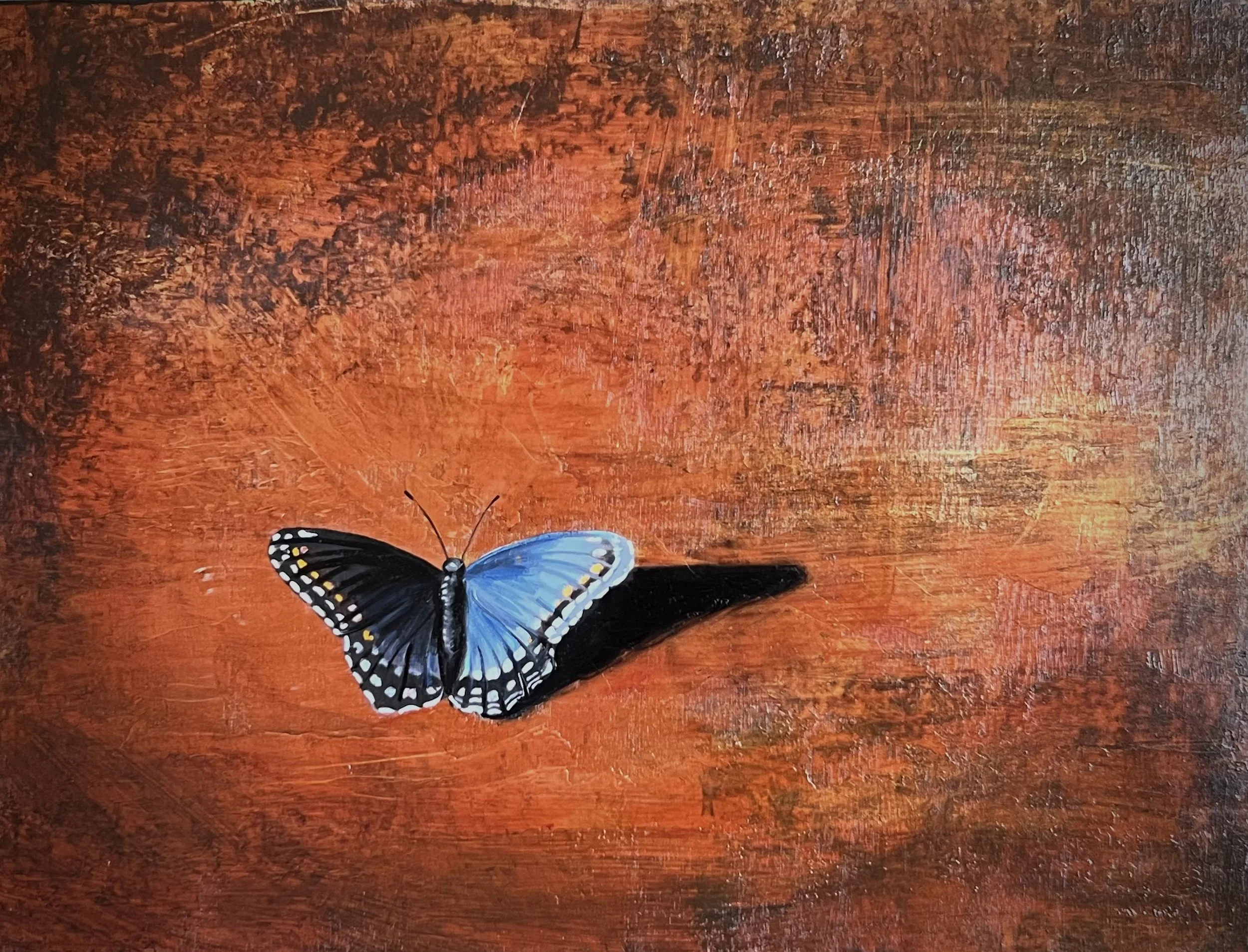 Acrylic and oil on birch panel | 9 ⨉ 12 ⨉ 1/2 inches
