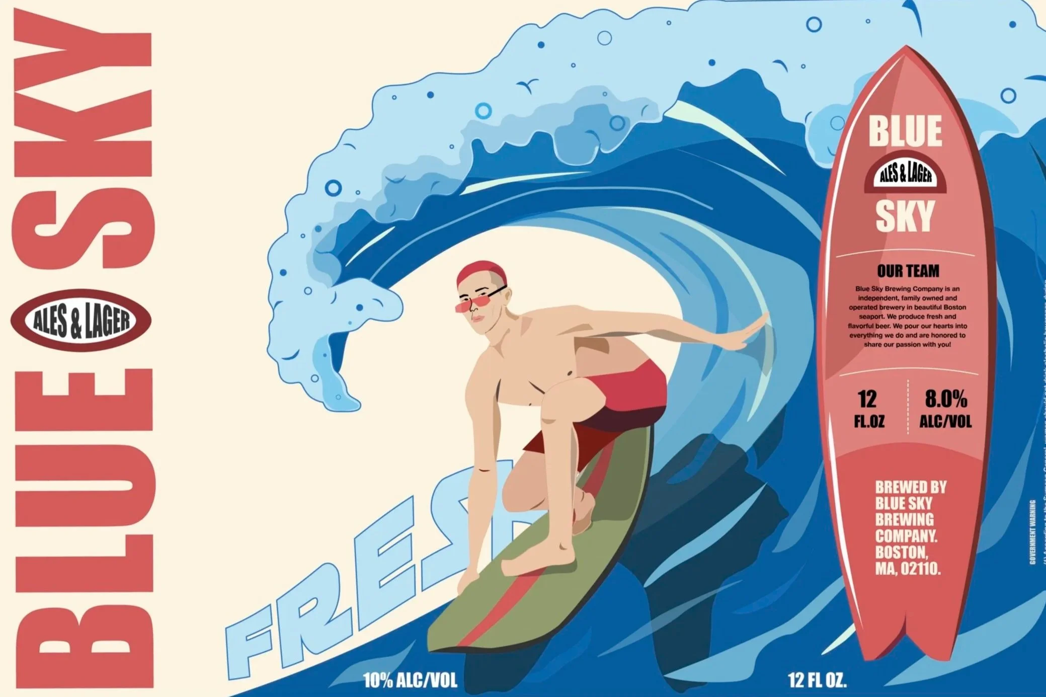 Blue Sky Brewing Co.｜精釀啤酒包裝插畫