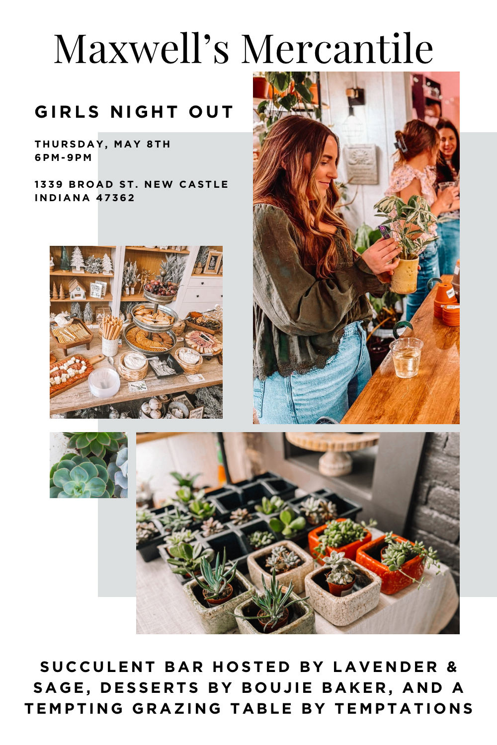 Girl’s Night Out Succulent Bar