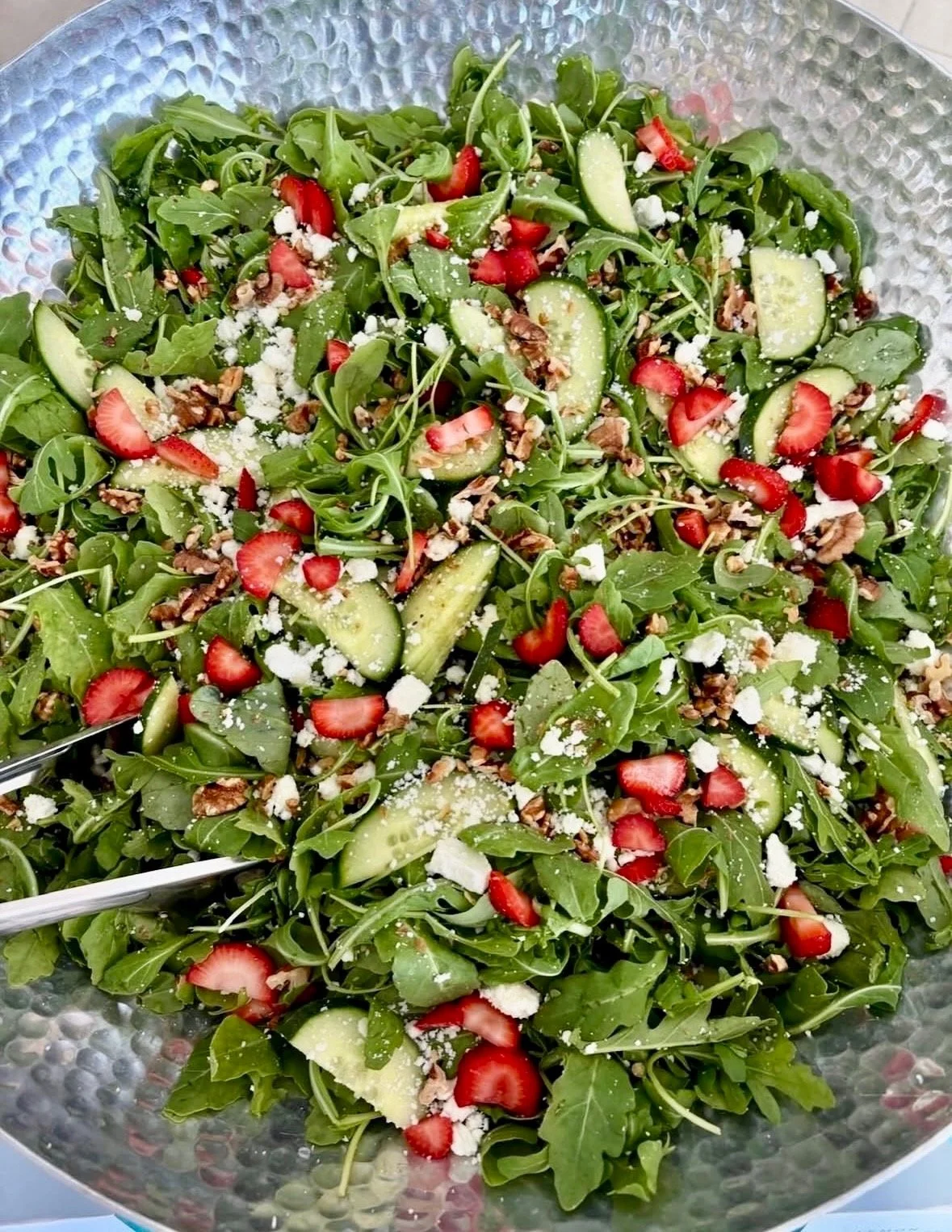Strawberry arugula salad