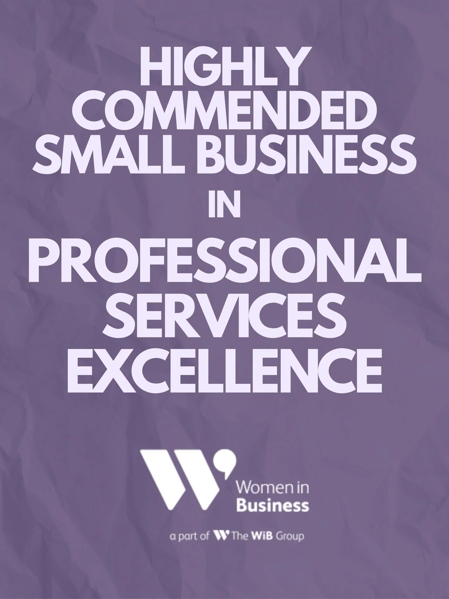 Delighted to have been not only a finalist, but the highly commended runner up in the WIB Awards Professional Services Excellence category earlier this month ✨

I didn&rsquo;t think I stood a chance against the &ldquo;grown up&rdquo; businesses - saf