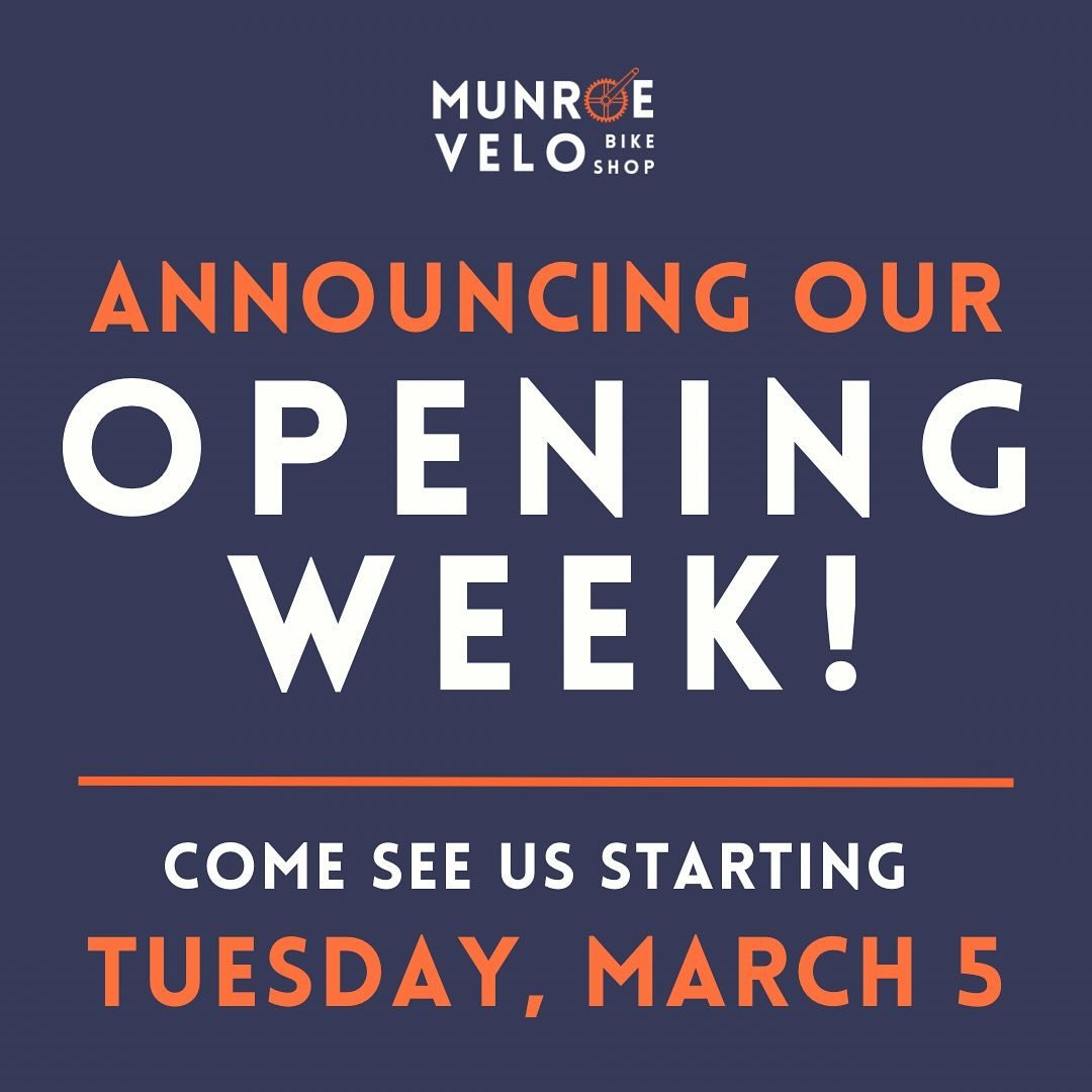 🚨OPENING ANNOUNCEMENT🚨

We are ready to open the doors next week! Come out and see us starting Tuesday 3/5 - we&rsquo;ll be there all week (and all weeks now until forever)

🚲 We have fresh inventory of bikes, clothes, and accessories
🔧 Ed has th