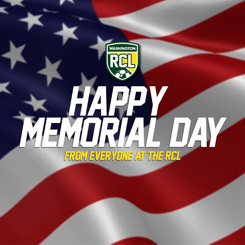 Happy Memorial Day from everyone at the RCL 🇺🇸

 #rclwashington #rclsoccer #RCL #memorialday