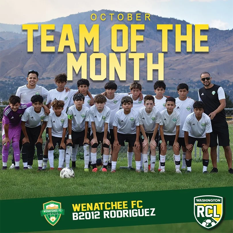 Congratulations to our Boys October Team of the Month, Wenatchee FC B2012 Rodriguez! Way to go boys ⚽

 #RCL #rclsoccer #rclwashington #soccer #washingtonyouthsoccer #washingtonsoccer #athlete #soccerlife #boyssoccer #teamofthemonth
