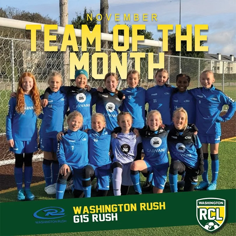 And of course, our Girls Team of the Month, Washington Rush G15 Rush 🙌

 #RCL #rclwashington #soccer #rclsoccer #washingtonyouthsoccer #washingtonsoccer #teamofthemonth #girlssoccer