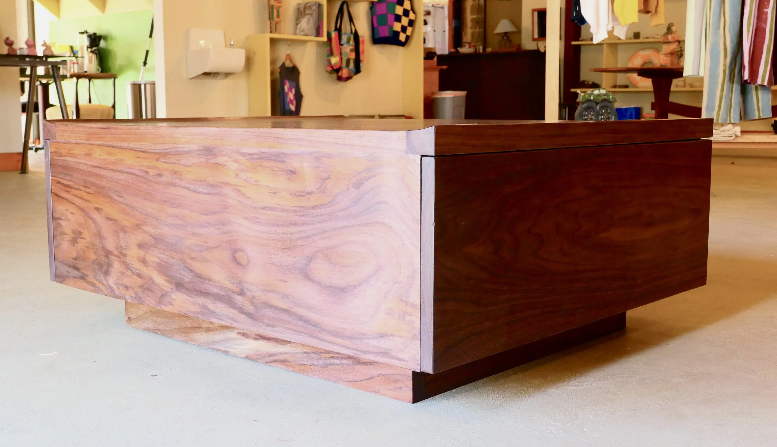 Black Walnut Coffee Table with storage