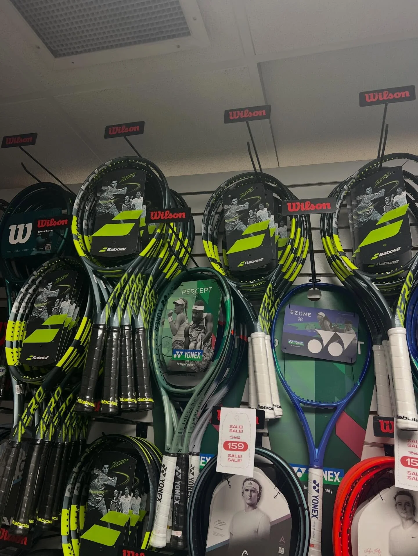 New Babolat Pure Aero 2026 racquets available now! Lots of availability and free gear added in with any purchase.