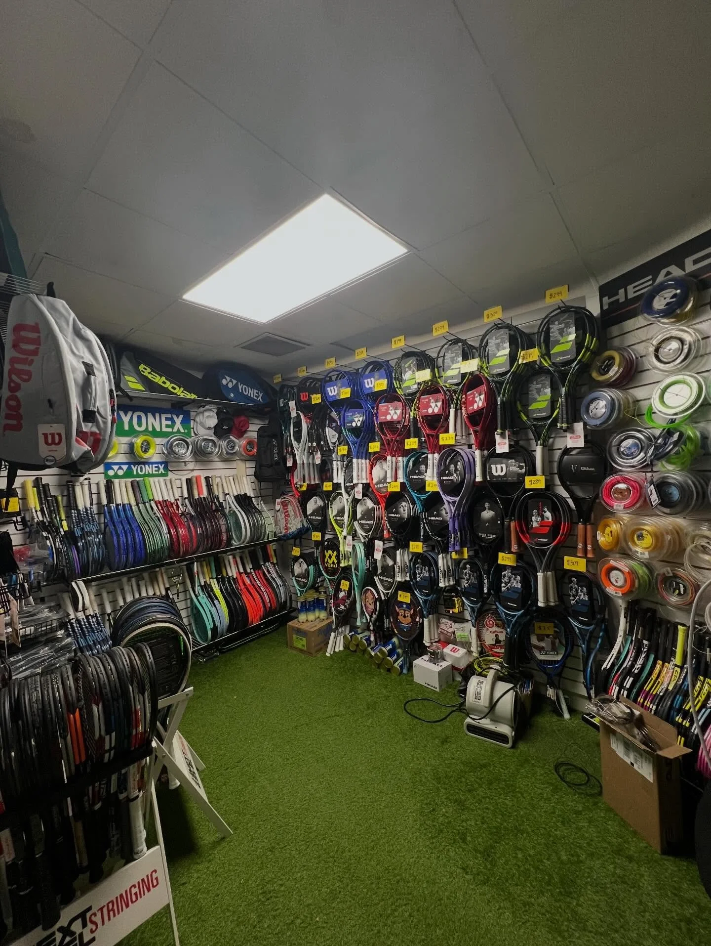 Ton of tennis gear available @nextlevelstring inside Riverside @rltctennis or Drew can bring demos racquets or racquets to purchase to you.