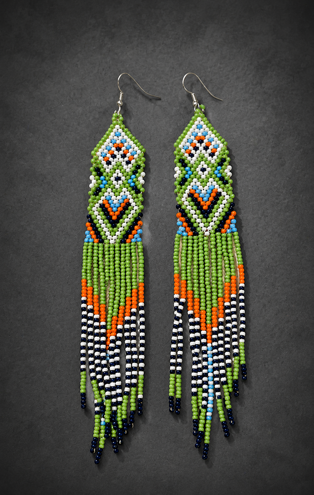 Hand-Beaded Statement Earrings