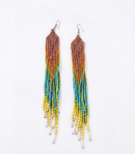 Hand-Beaded Statement Earrings