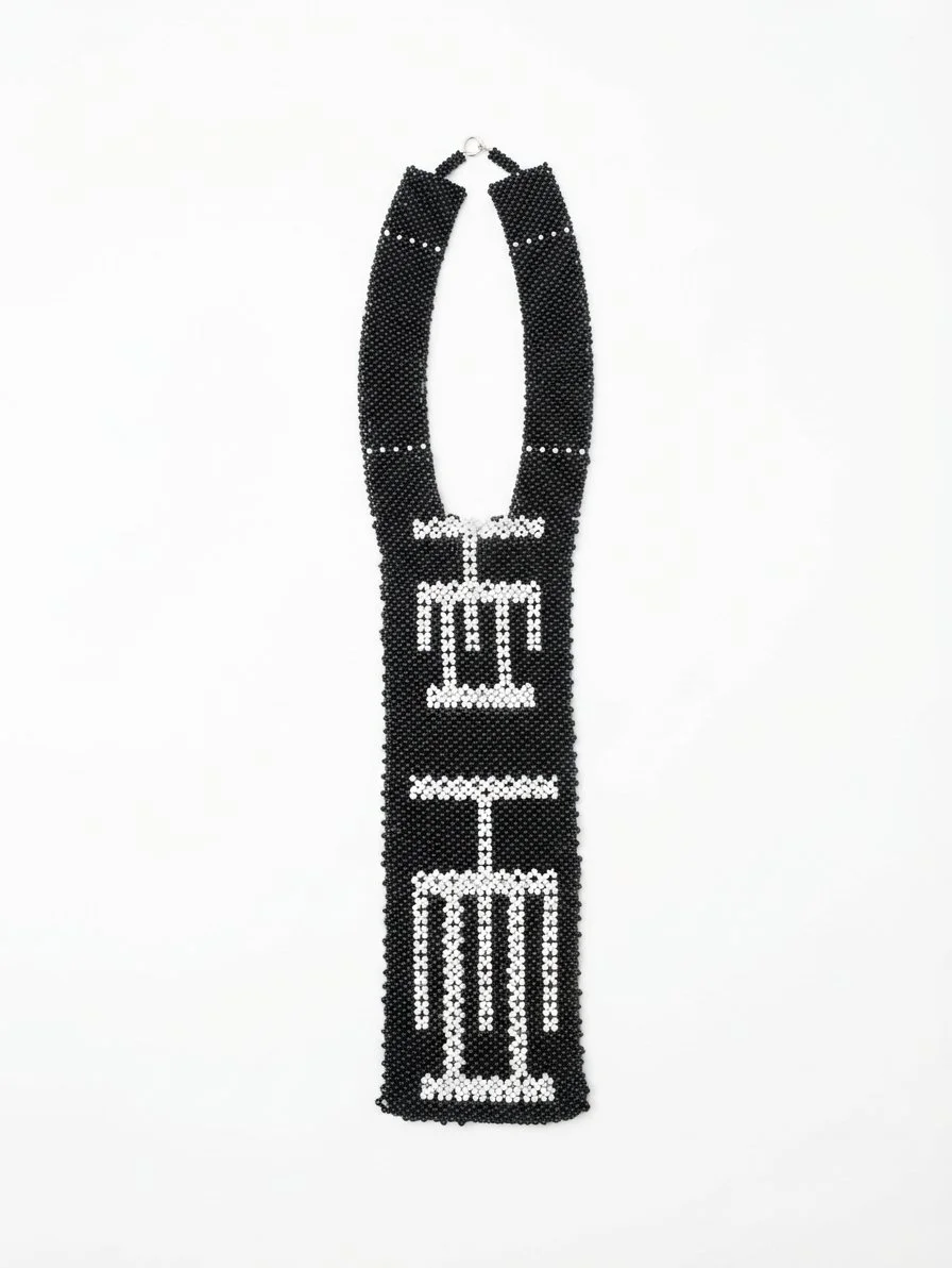 Monochrome Heritage Beaded Necklace