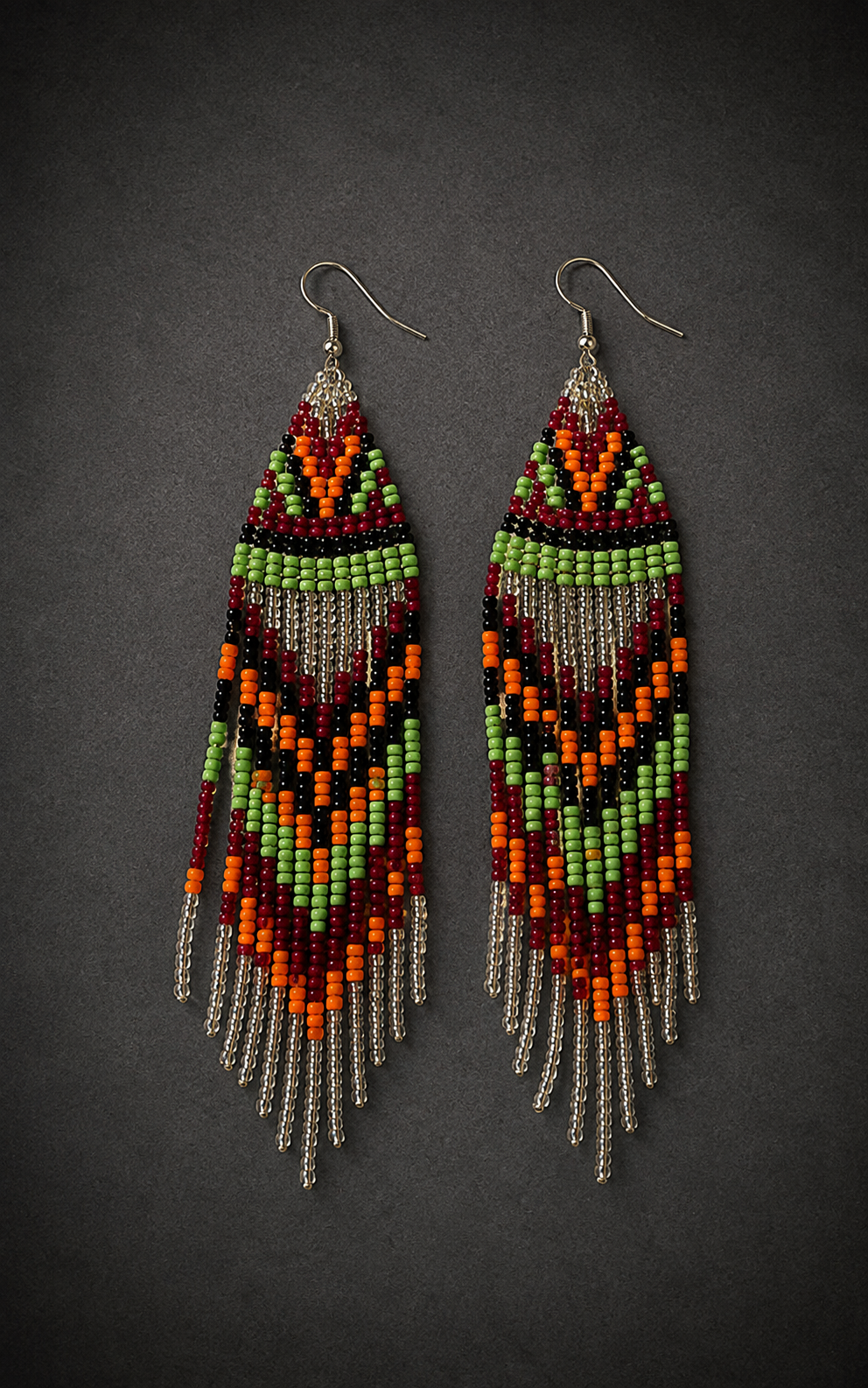 Hand-Beaded Statement Earrings