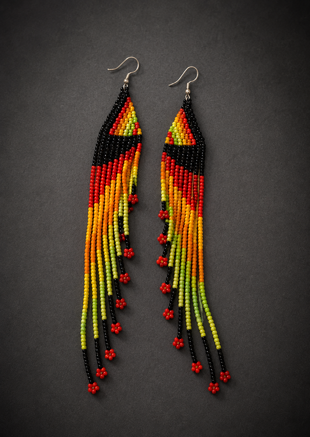 Hand-Beaded Statement Earrings