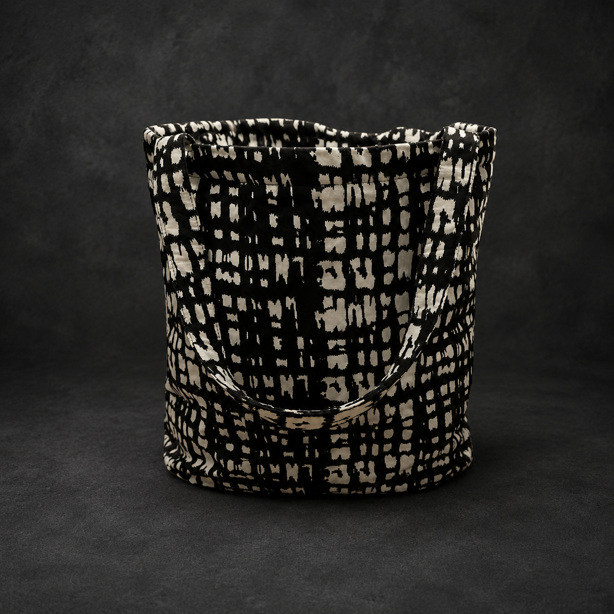 African Print Everyday Tote (Black and White)
