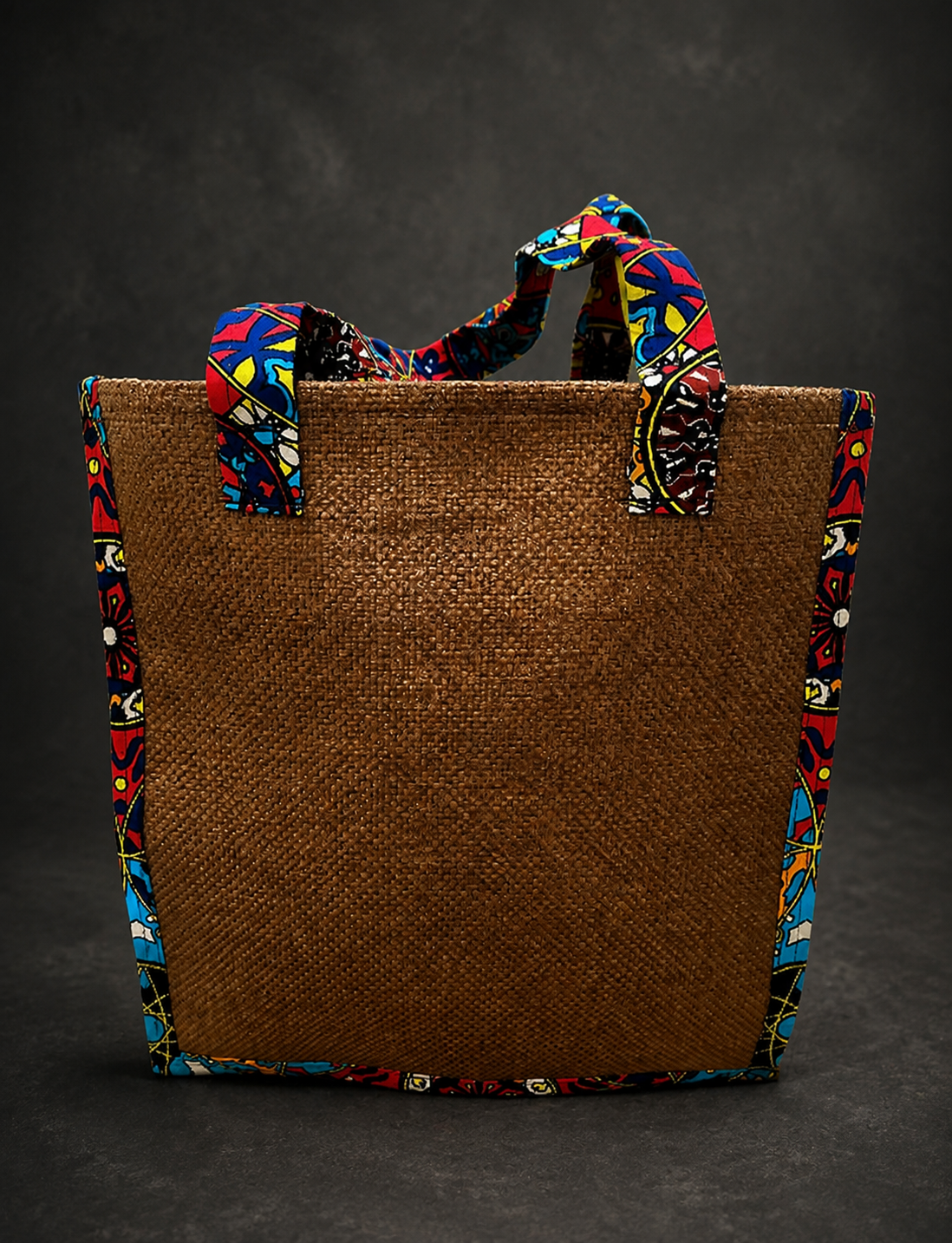 African Print Jute Tote Bag back.png