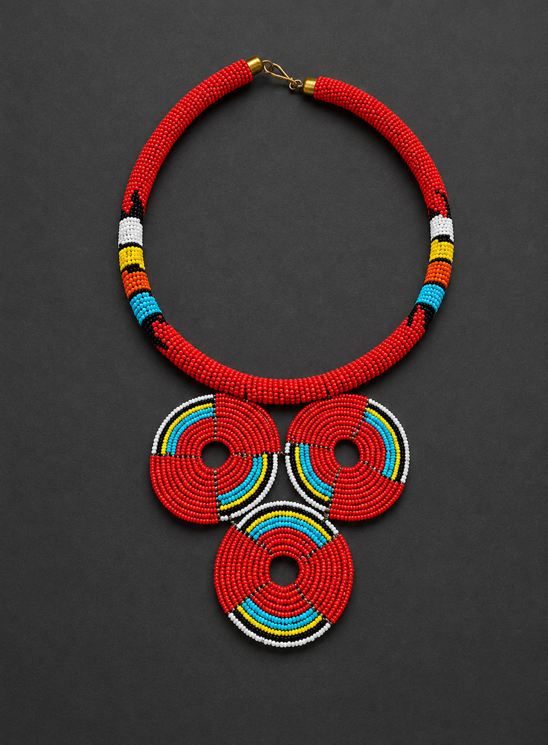 Handcrafted African Beaded Statement Necklace