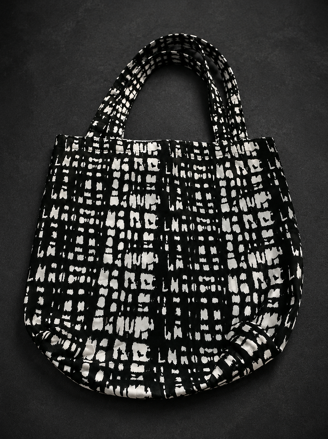 African Print Everyday Tote (Black and White).png