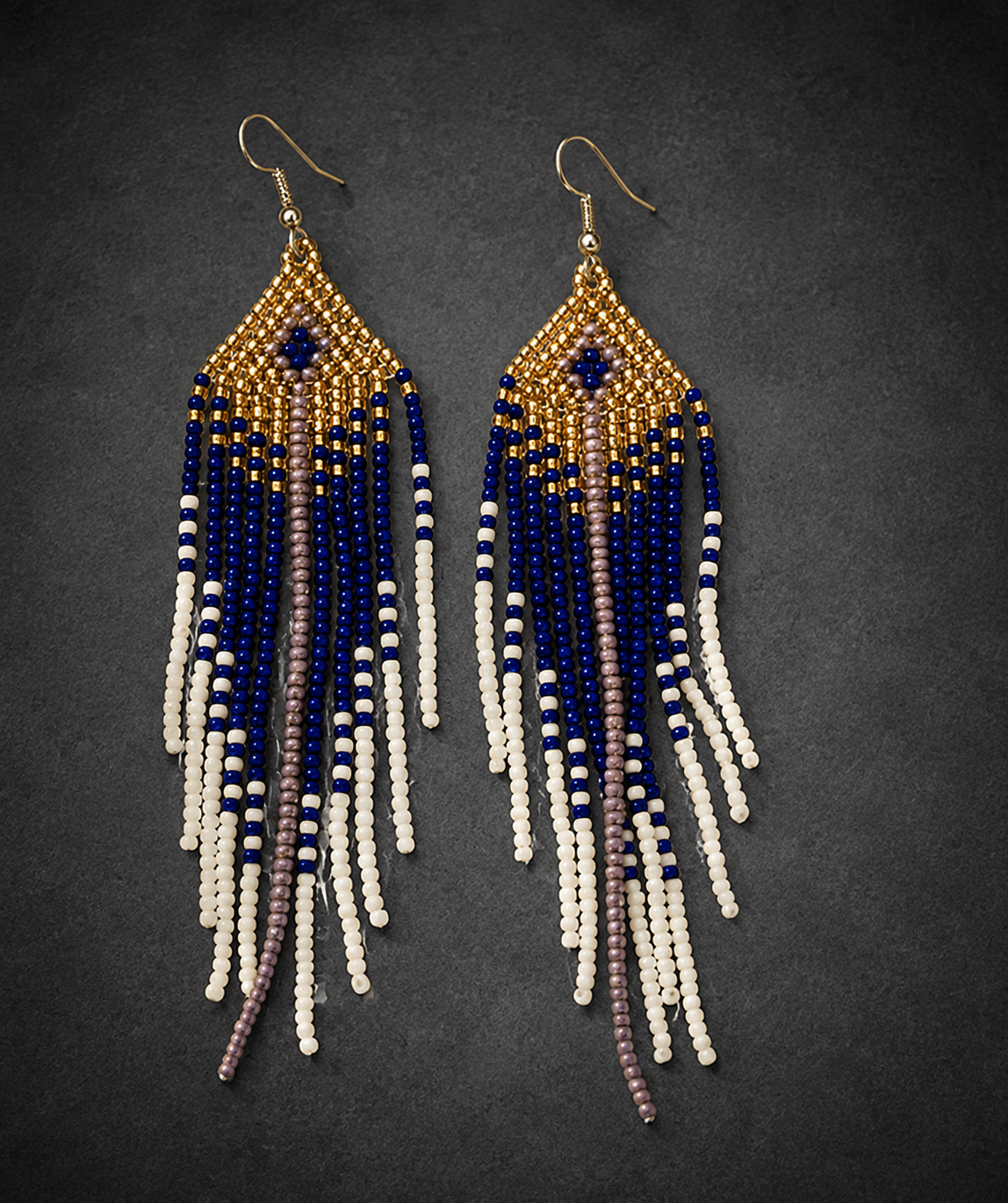 Hand-Beaded Statement Earrings