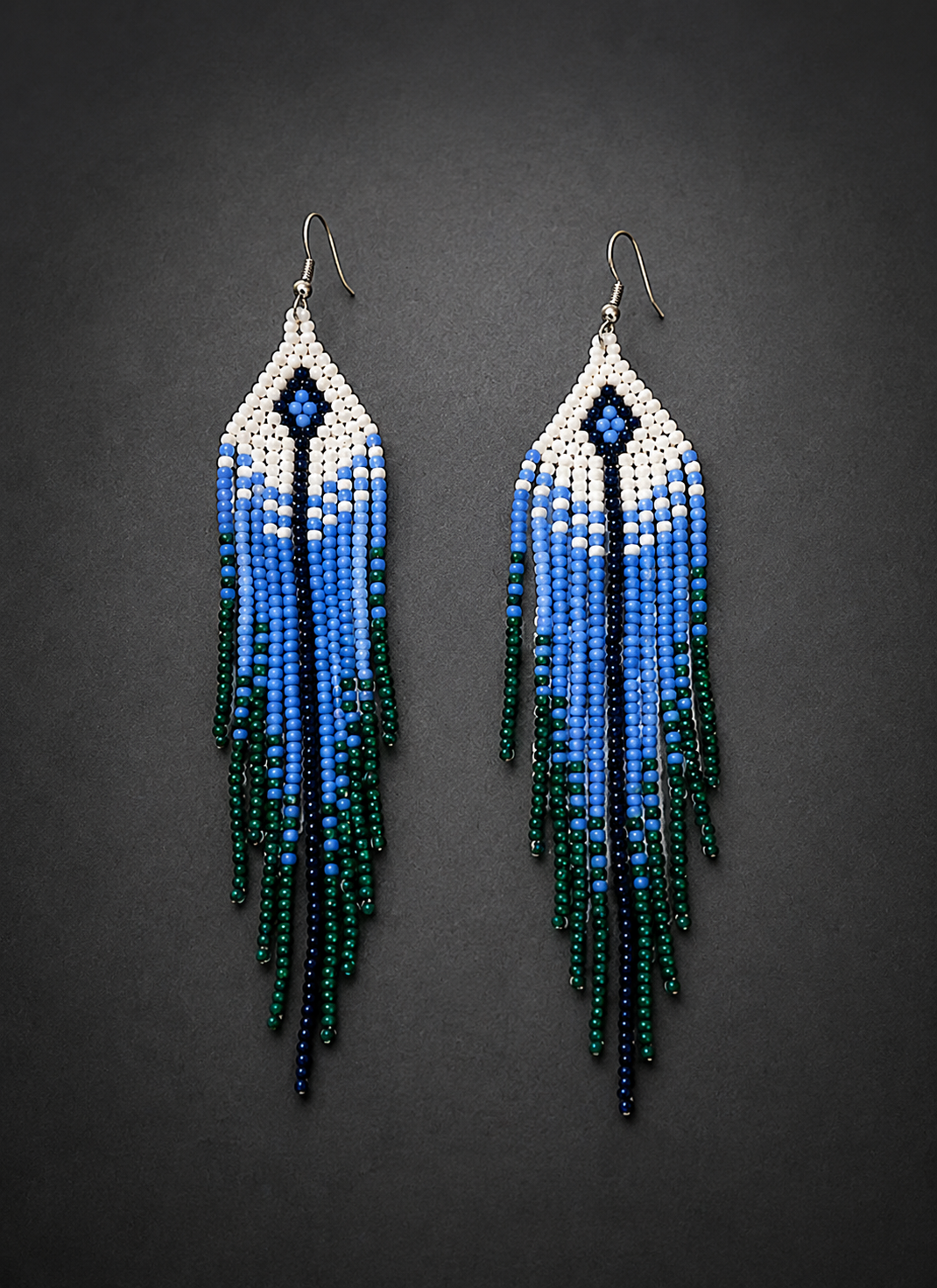 Hand-Beaded Statement Earrings