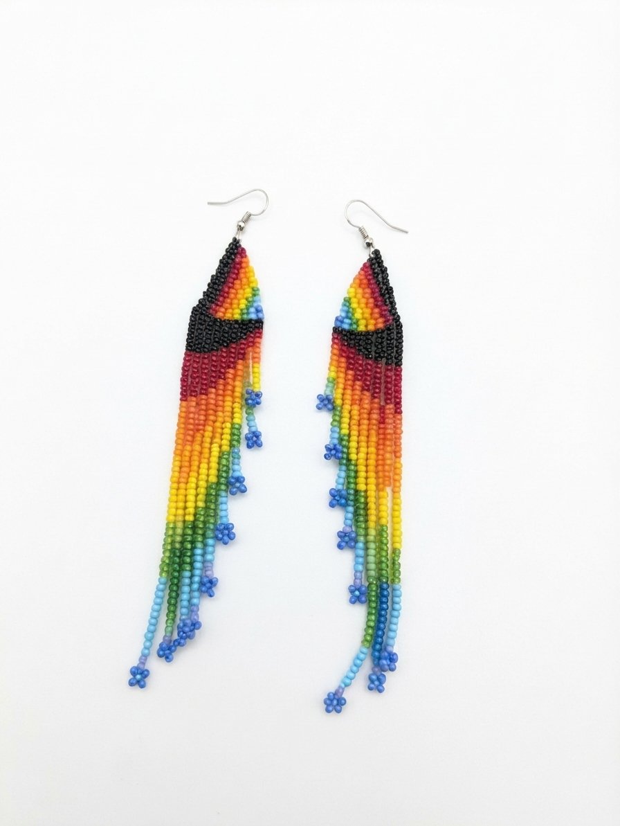Hand-Beaded Statement Earrings