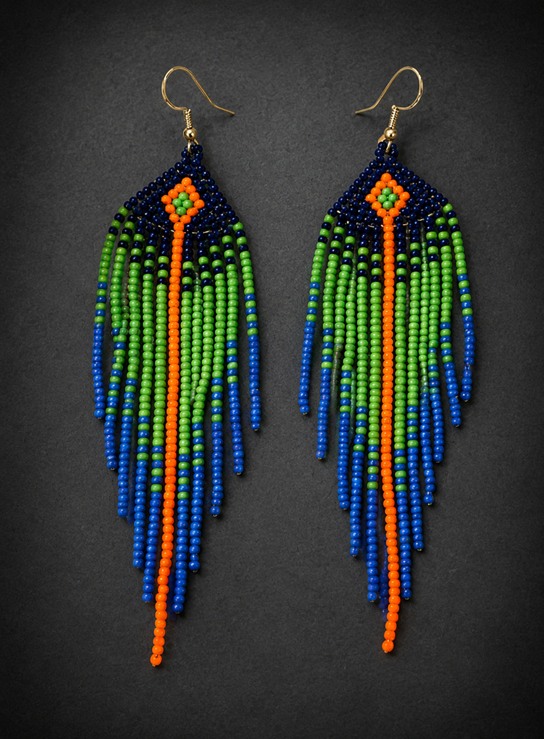 Hand-Beaded Statement Earrings