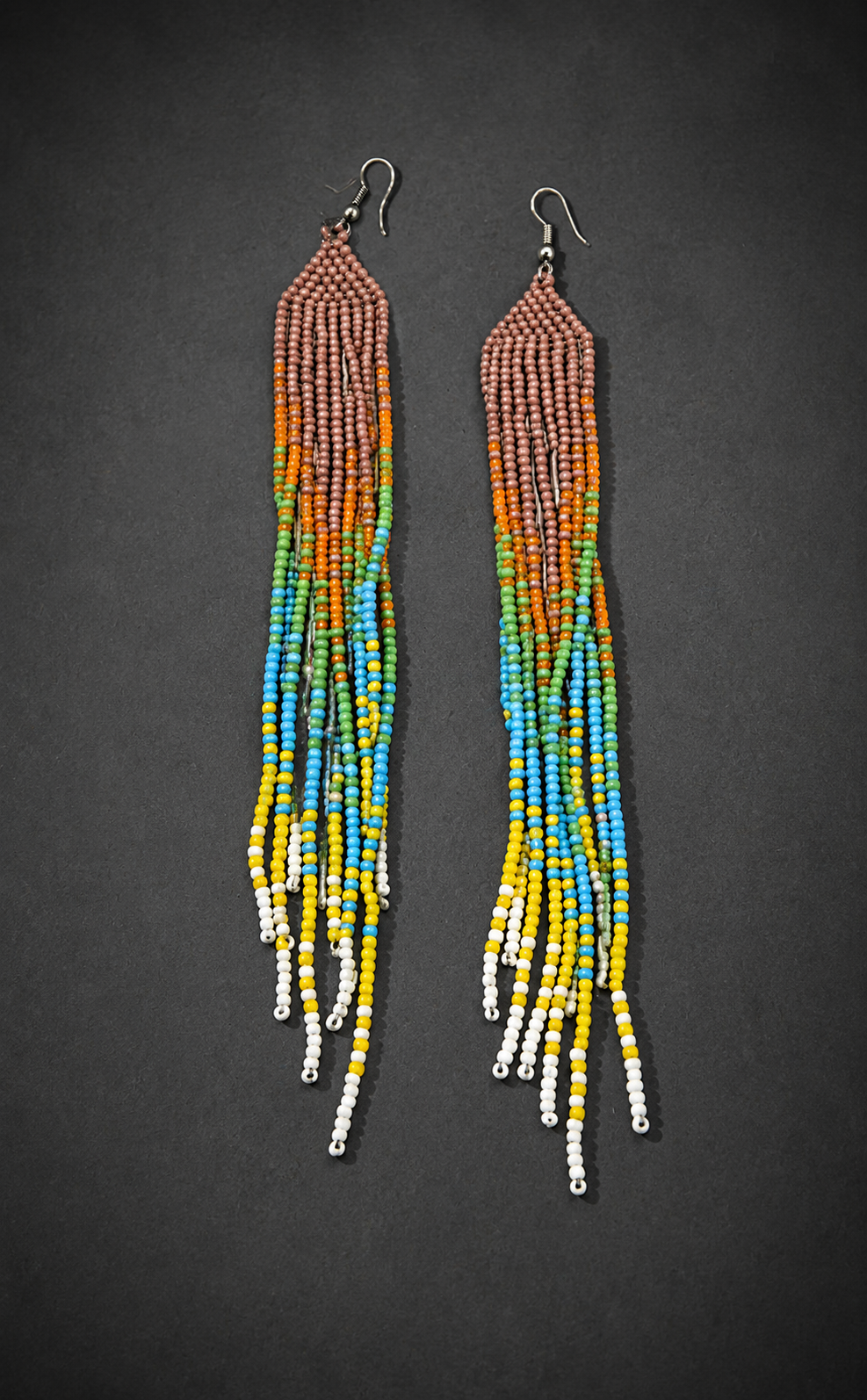 Hand-Beaded Statement Earrings