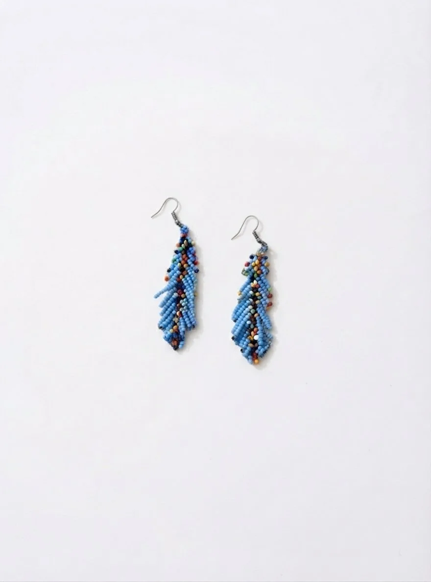 Hand-Beaded Statement Earrings