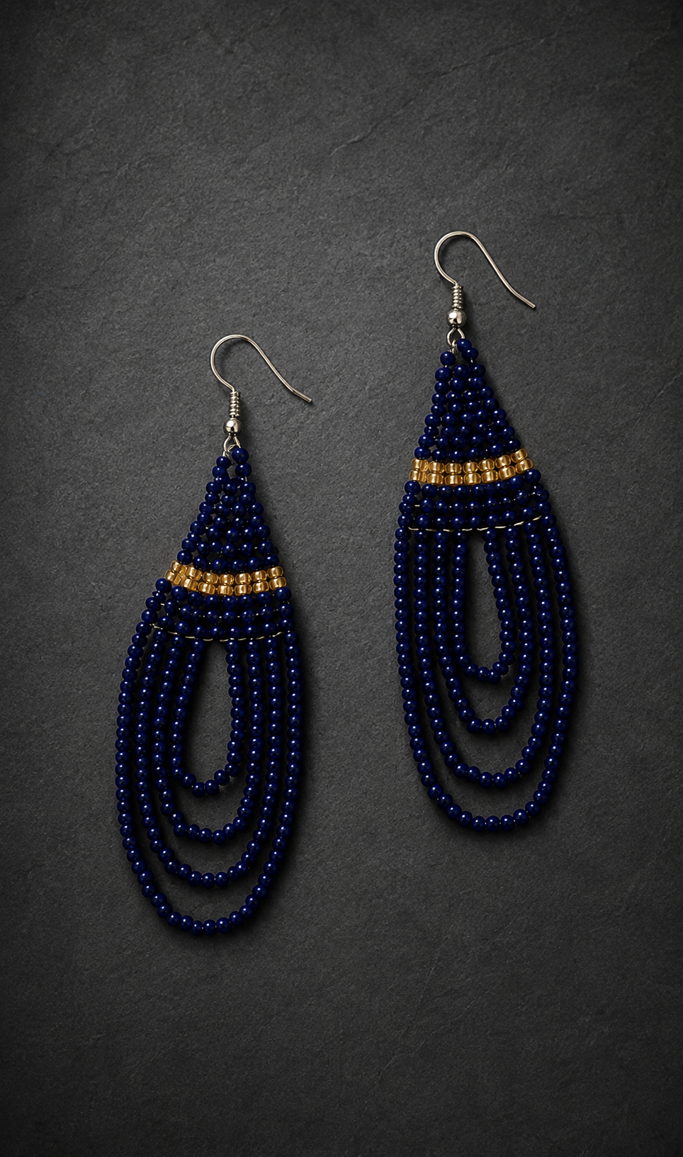 Hand-Beaded Statement Earrings
