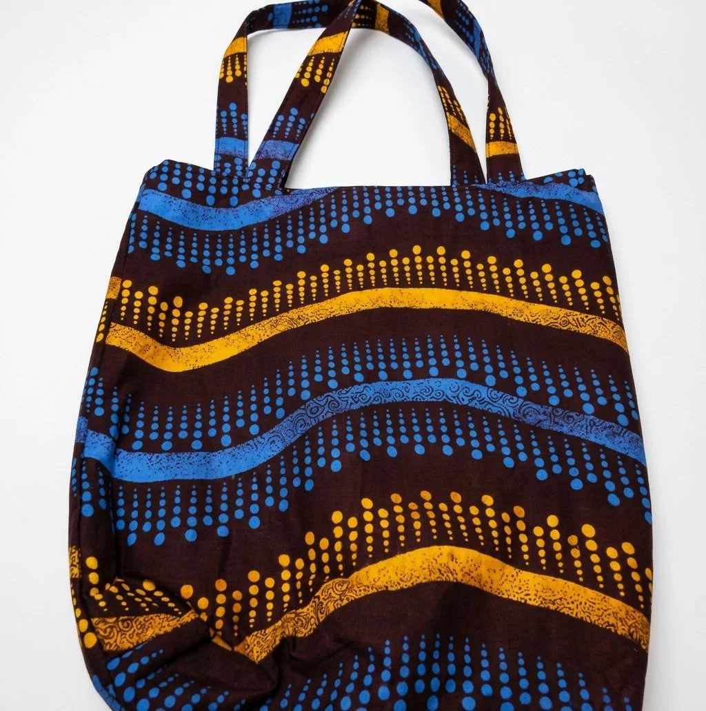 Colorful African Print Tote Bag