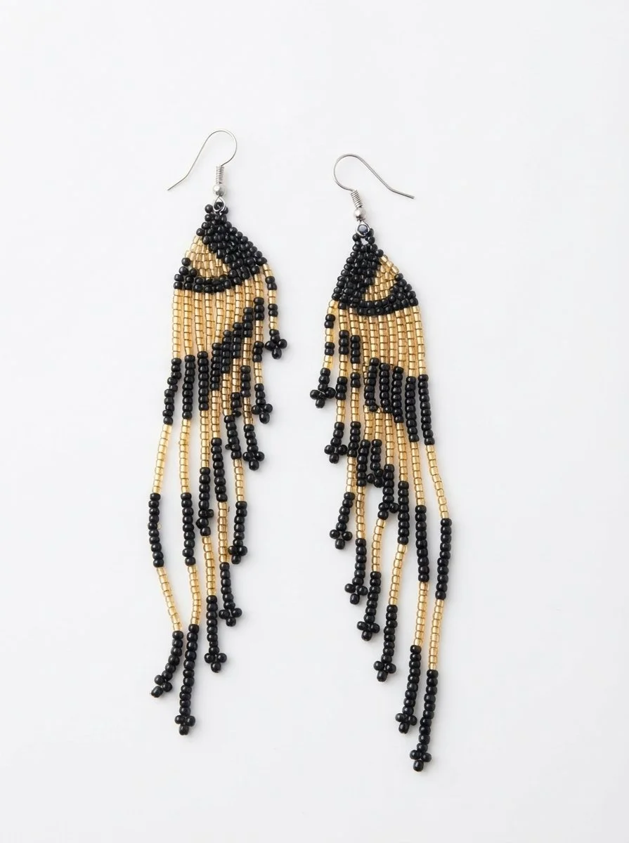 Hand-Beaded Statement Earrings