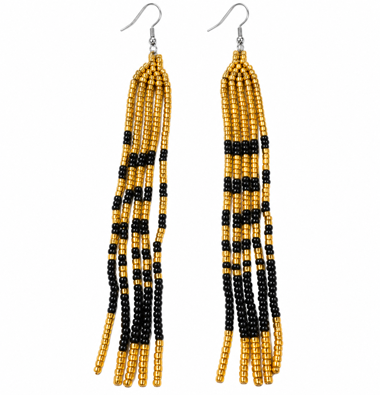 Hand-Beaded Statement Earrings