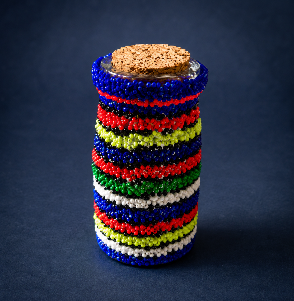 Beaded Bottle (Striped)