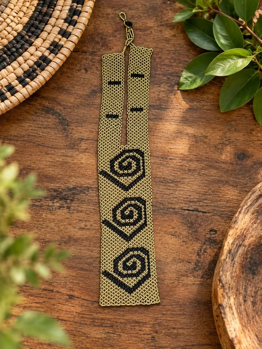 Ancestral Spiral Beaded Necklace