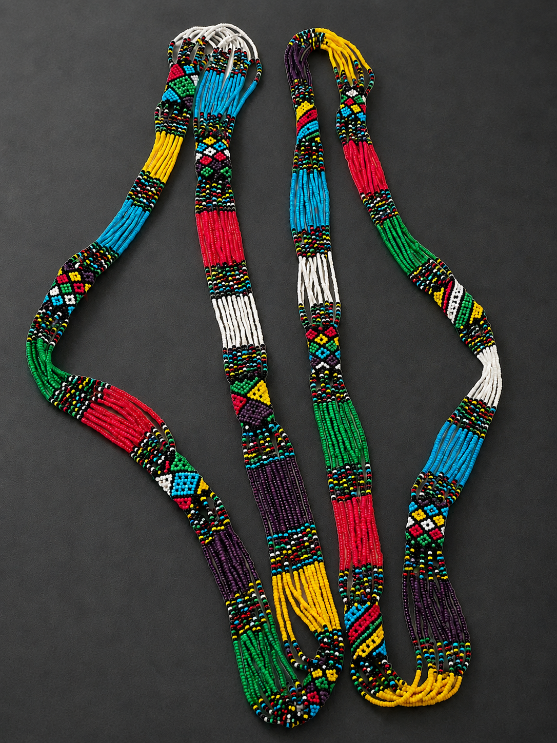 Handcrafted African Multi-Strand Beaded Necklace