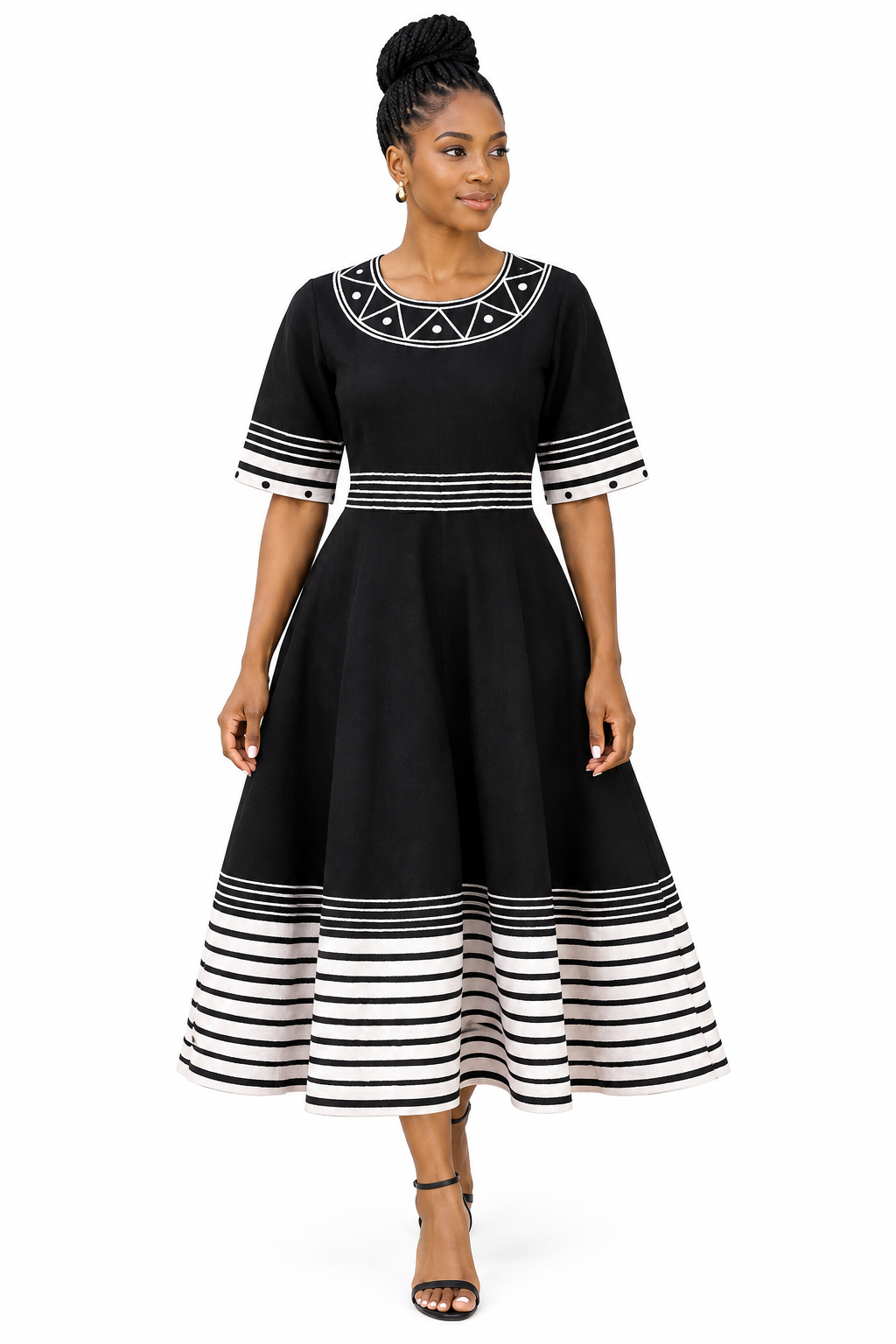 Xhosa-Inspired Black & White Dress