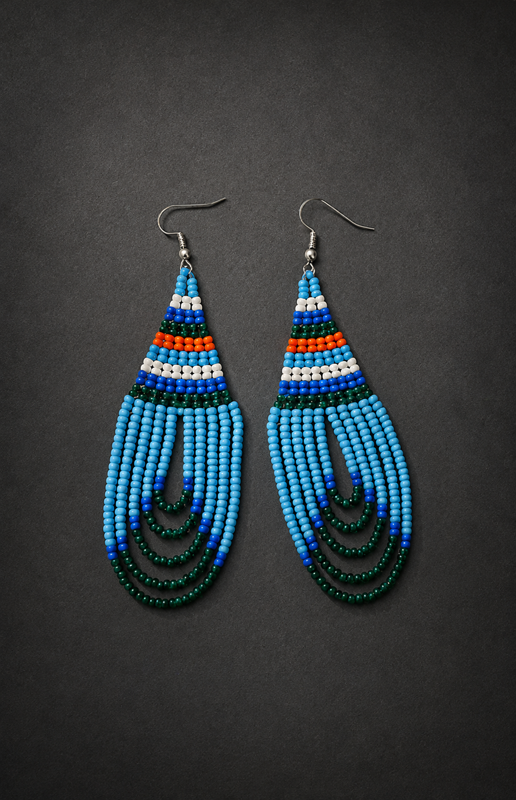 Hand-Beaded Statement Earrings