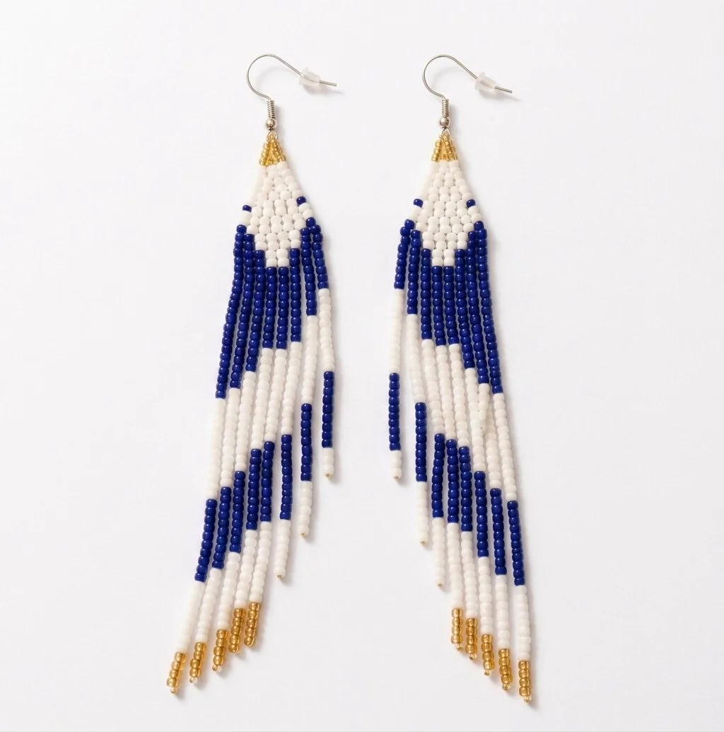 Hand-Beaded Statement Earrings