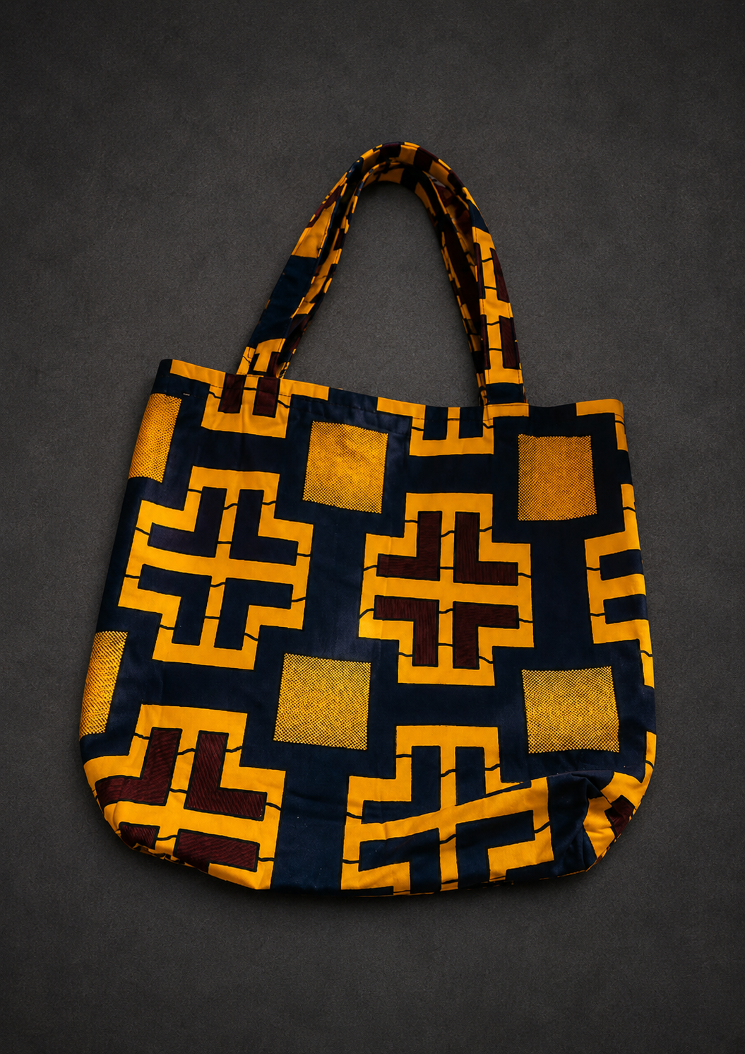 African Print Everyday Tote (golden).png