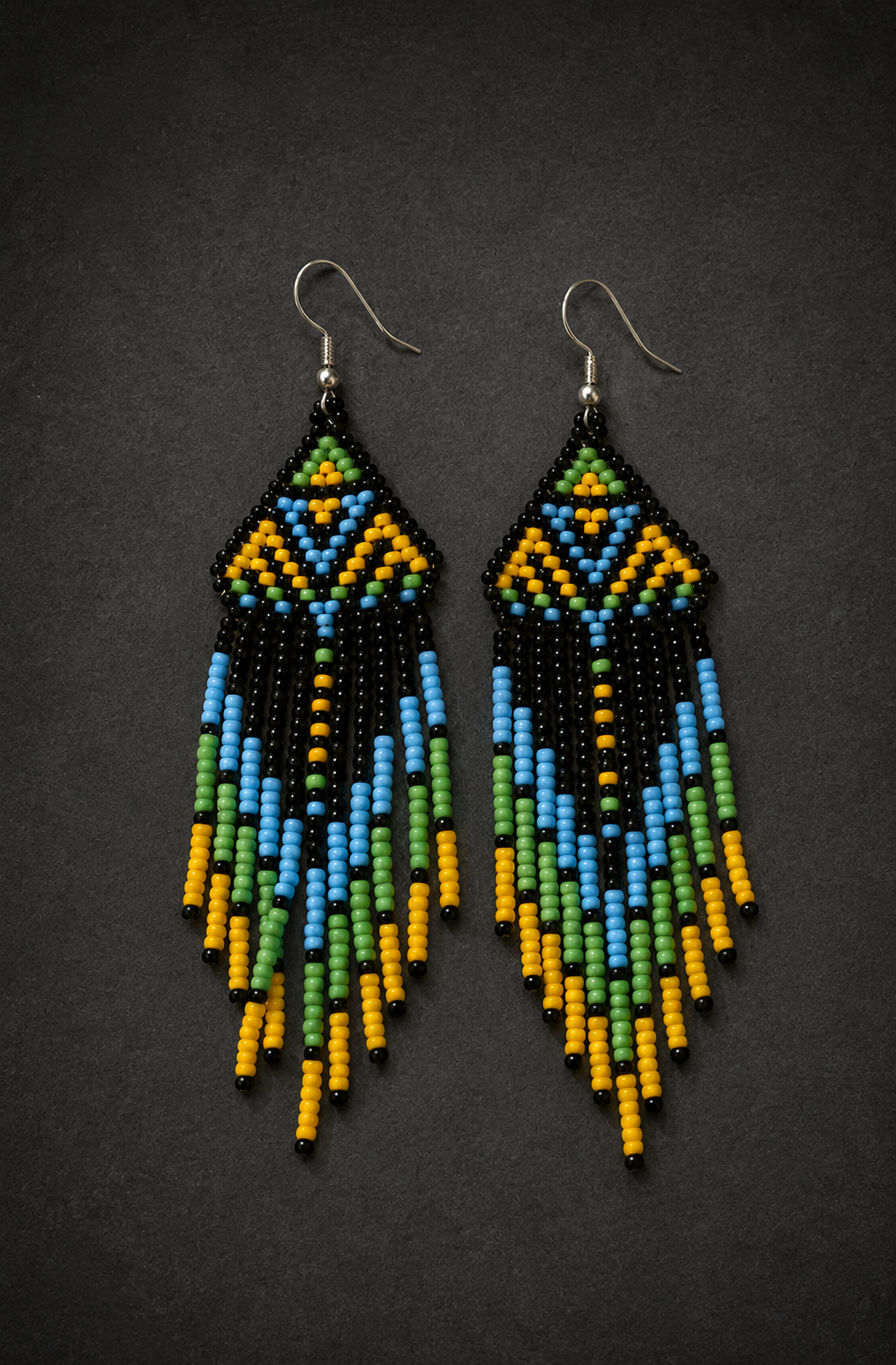 Hand-Beaded Statement Earrings