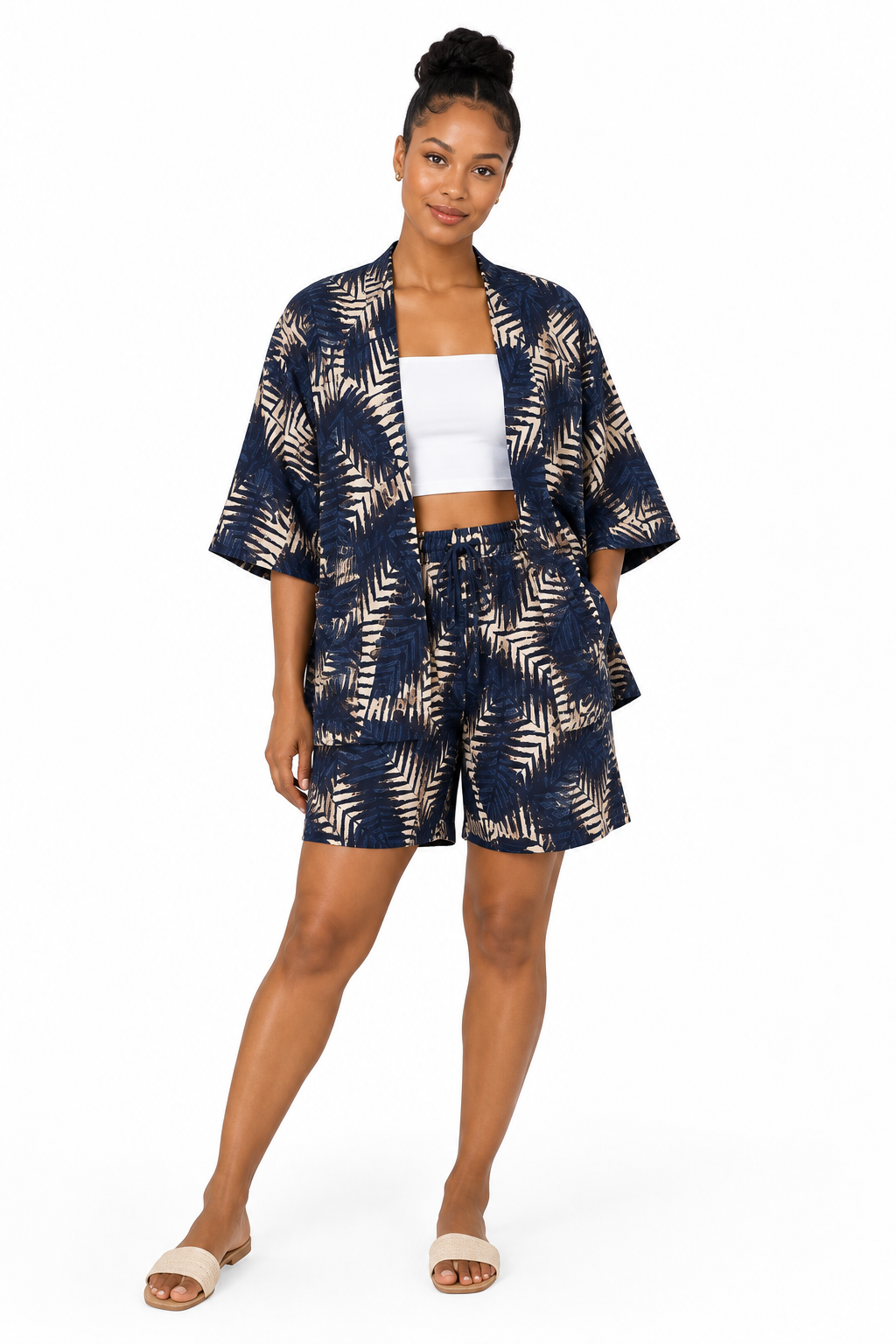 Indigo African Print Two-Piece Set