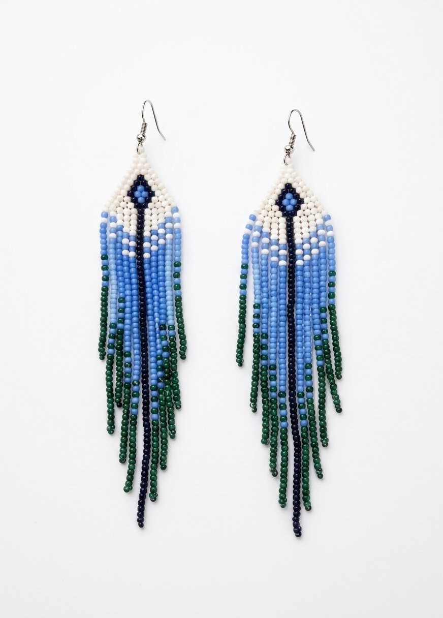 Hand-Beaded Statement Earrings