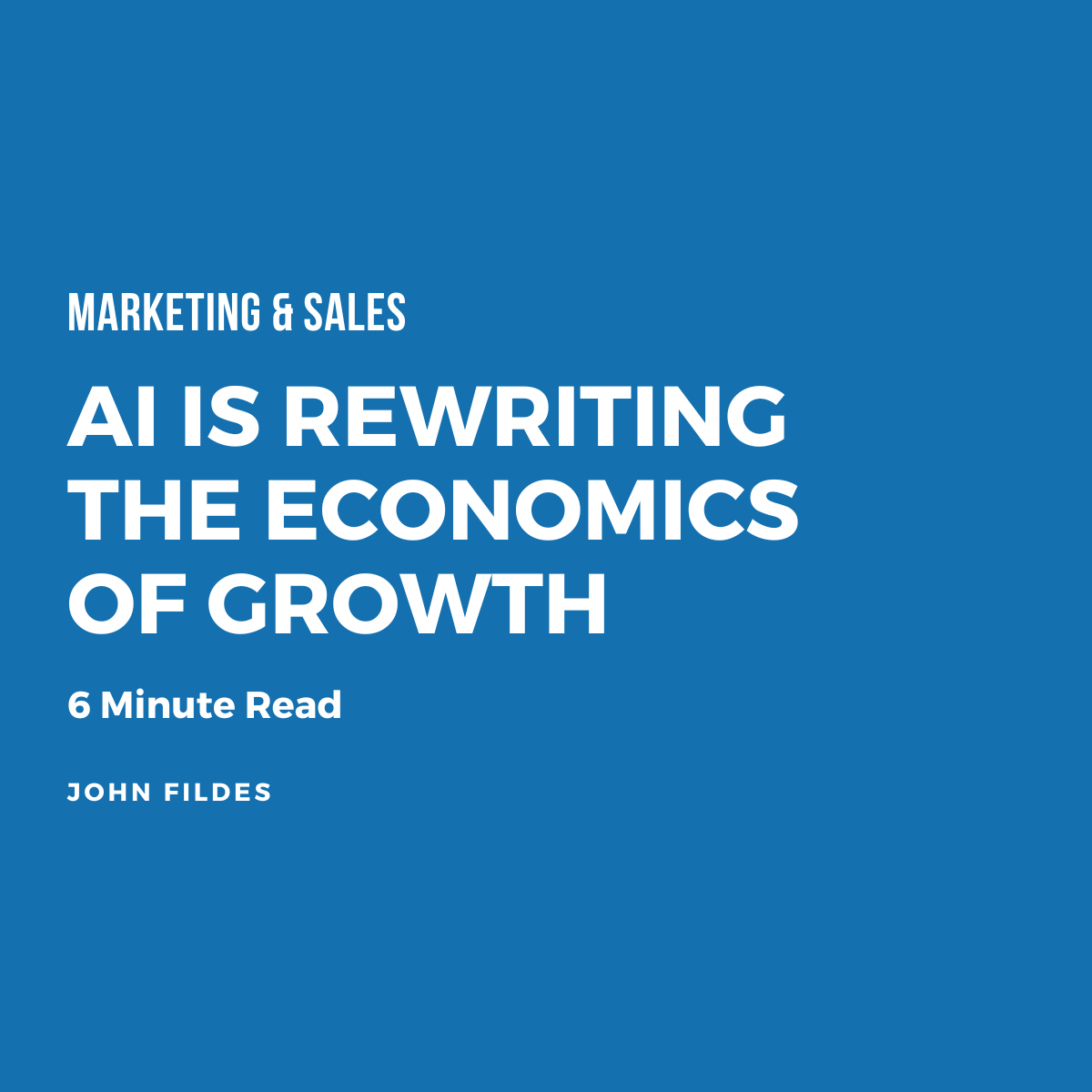 AI Is Rewriting The Economics Of Growth
