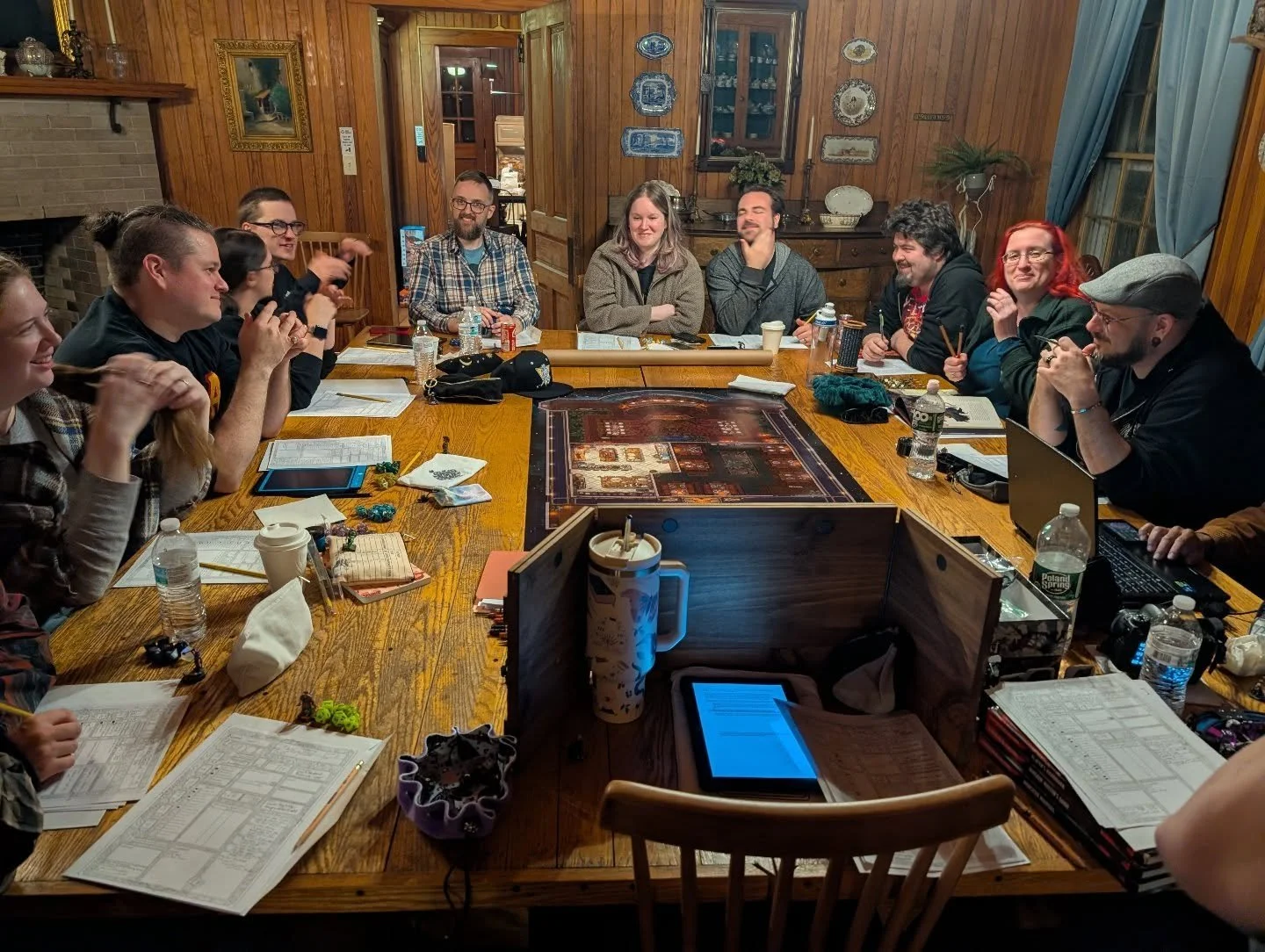 I still think about this night so often. 17 PCs, 2 GMs, and so much freaking fun. Apparently I couldn't even get everything all in one photo, but I remember each and every friend we shared at our table. My heart was so full that night. I should have 