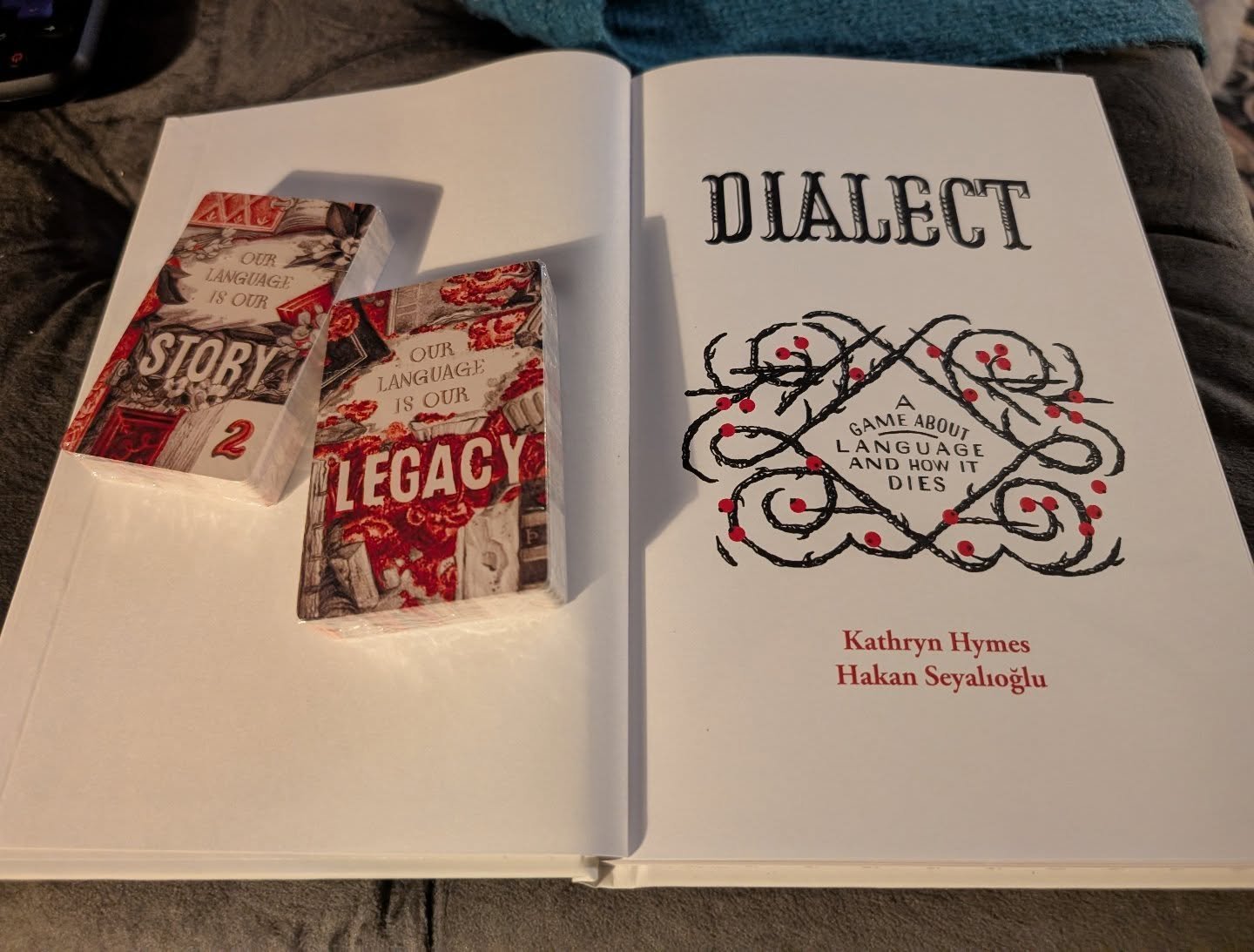 My Yule gift to my husband, the ultimate words nerd. #rpg #dialect #deadlanguages #gamenight