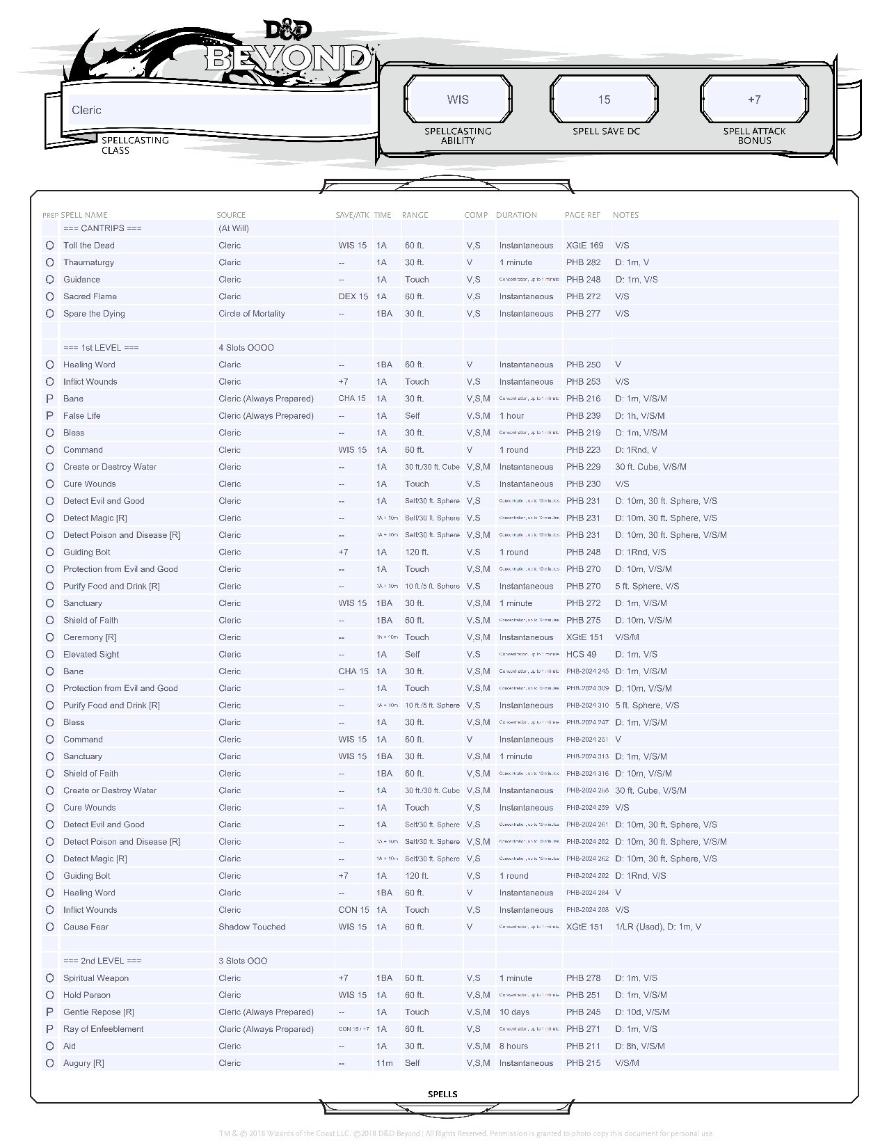 Boo's Character Sheet, Page 5